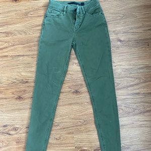 Comfortable olive full length jeans